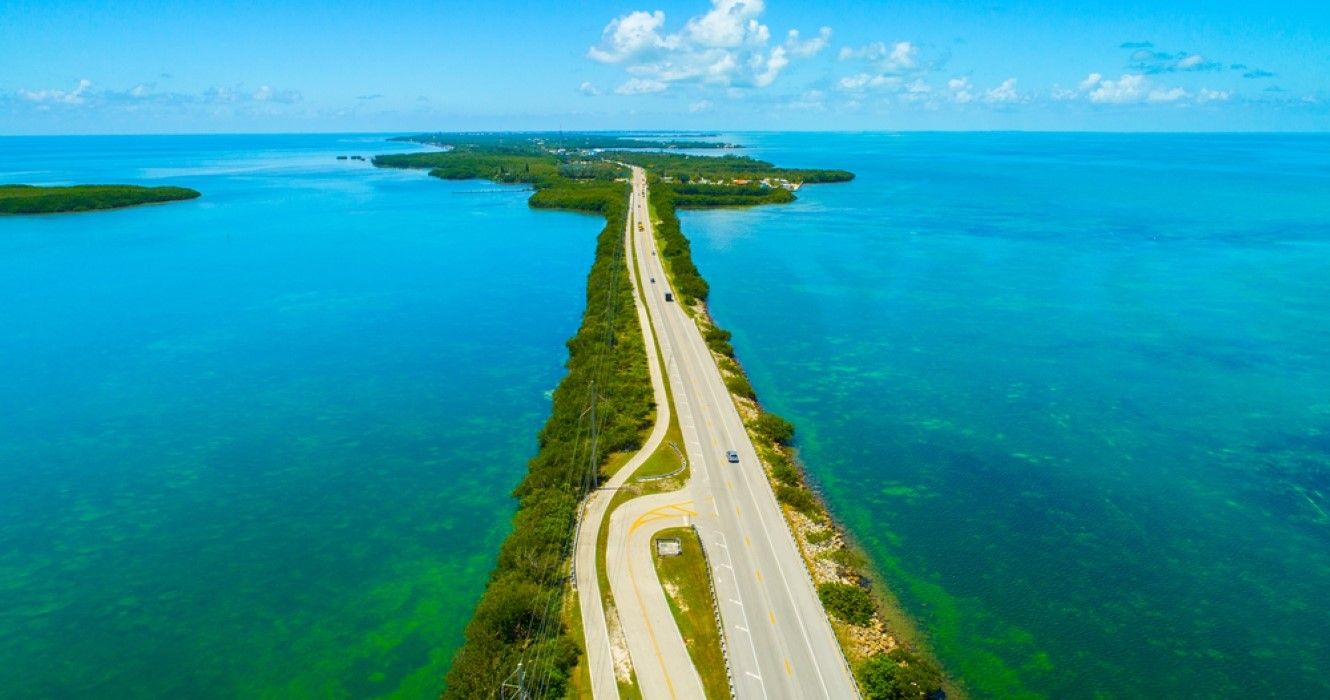 Overseas highway to Key West island, Florida Keys, USA