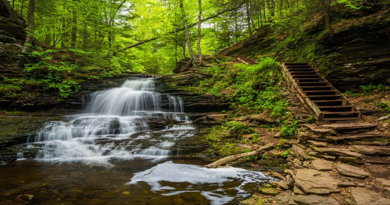 Onondaga Falls in Ricketts Glen State Park, Pennsylvania, USA