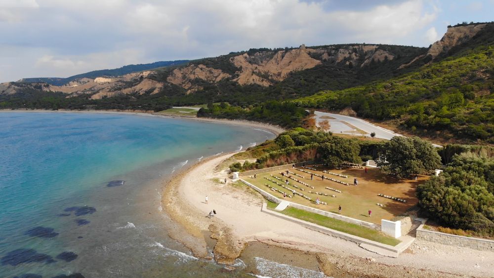Anzac Cove on the Gallipoli peninsula of Turkey, a famous World War I landing site of the ANZACs on 25 April 1915