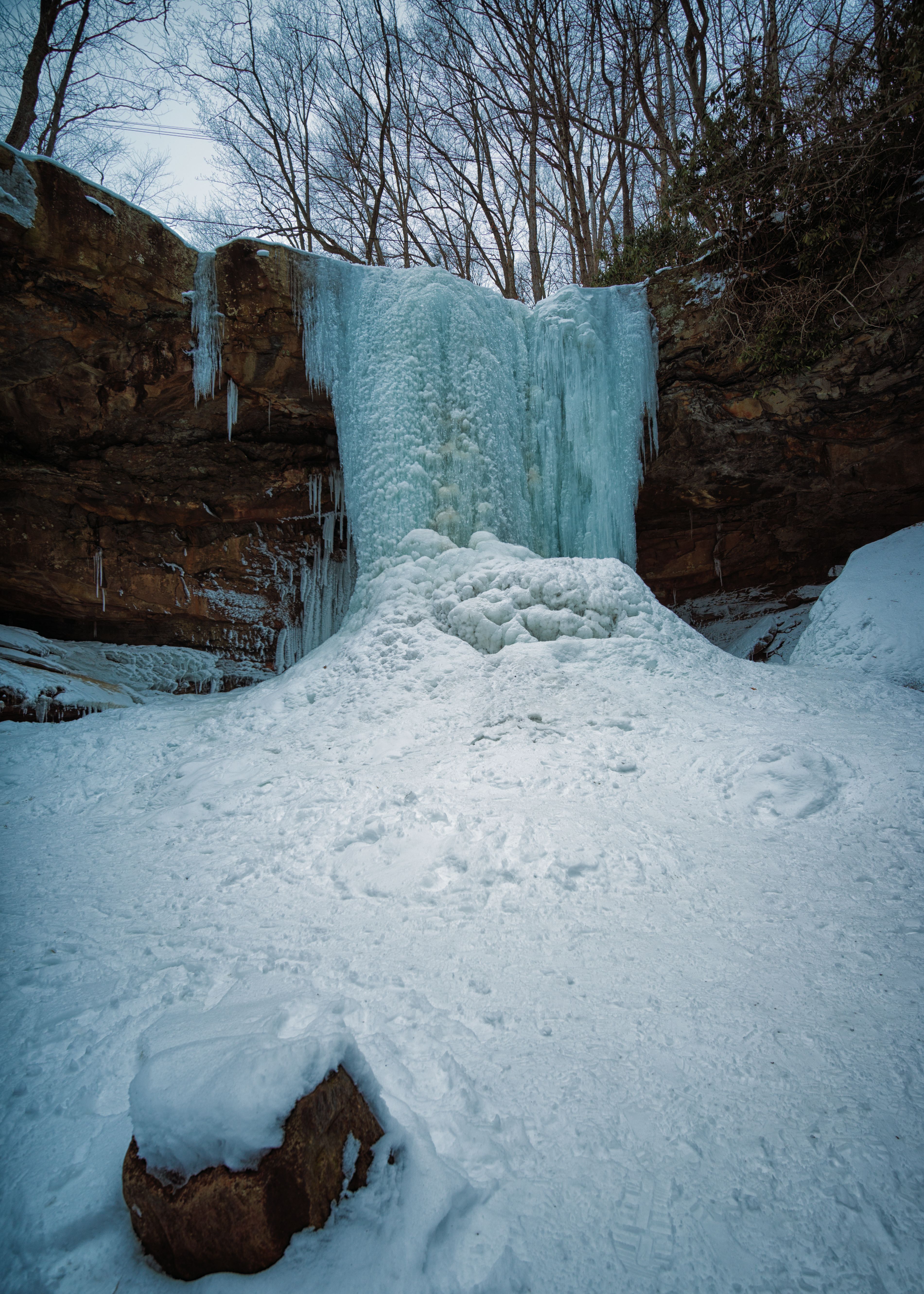 Frozen Cucumber Falls, Ohiopyle State Park, Pennsylvania, USA