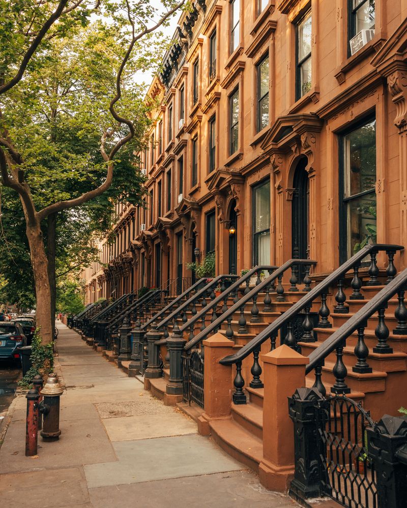 Beautiful tree-lined street with brownstones, Cobble Hill