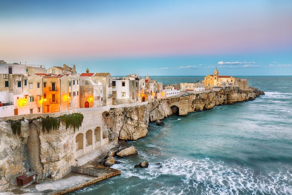 Vieste, a beautiful coastal town perched on a rock in Puglia