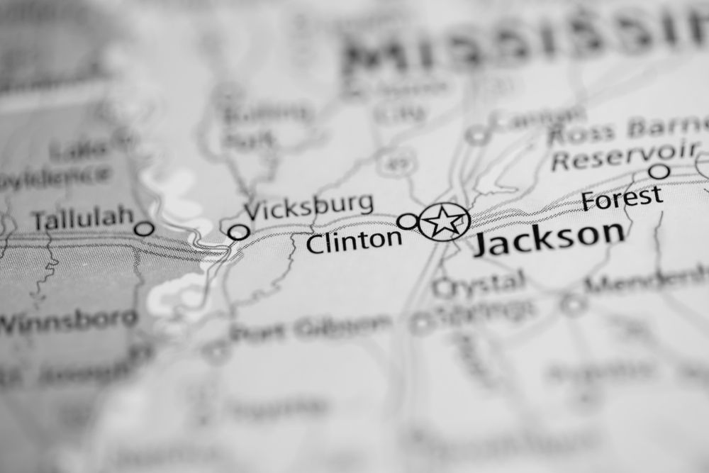 Clinton, Mississippi on map