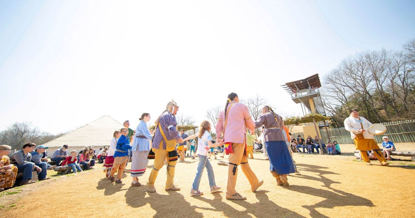 Stomp dancing at the Chickasaw Cultural Center, Sulphur OK