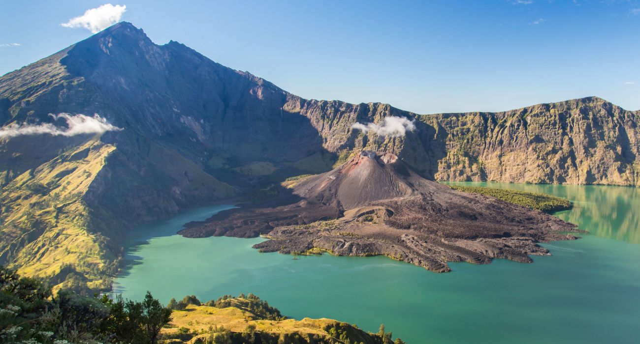 The crater of Mt.Rinjani in Lombok island, Indonesia