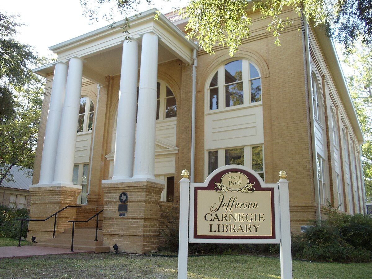 The historic Jefferson Carnegie Library in Jefferson, Texas, USA