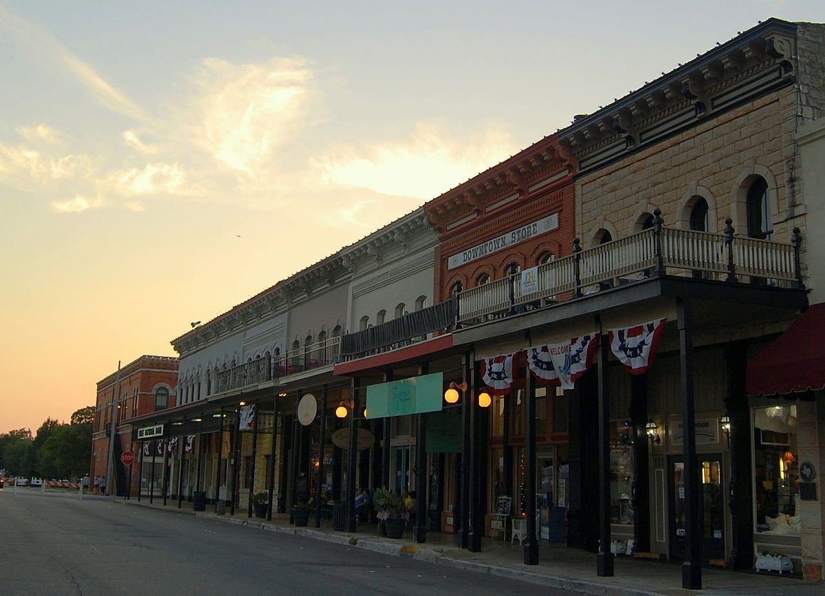 The historic town square in Granbury, Texas, USA