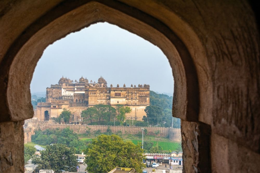 The Orchha Fort complex in India