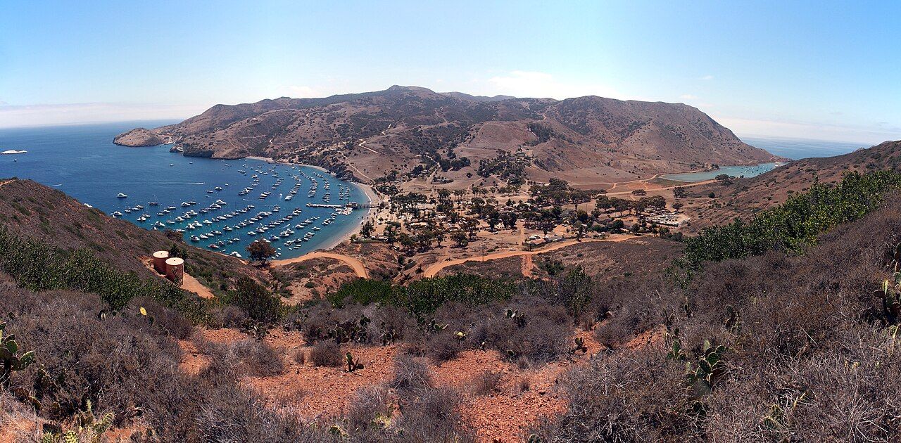 The village of Two Harbors, Santa Catalina Island, California, USA;