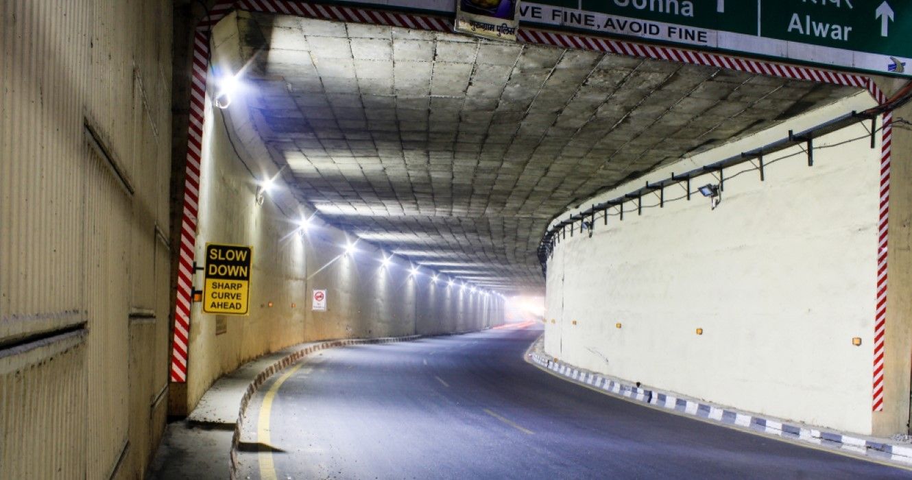 Underground concrete tunnel
