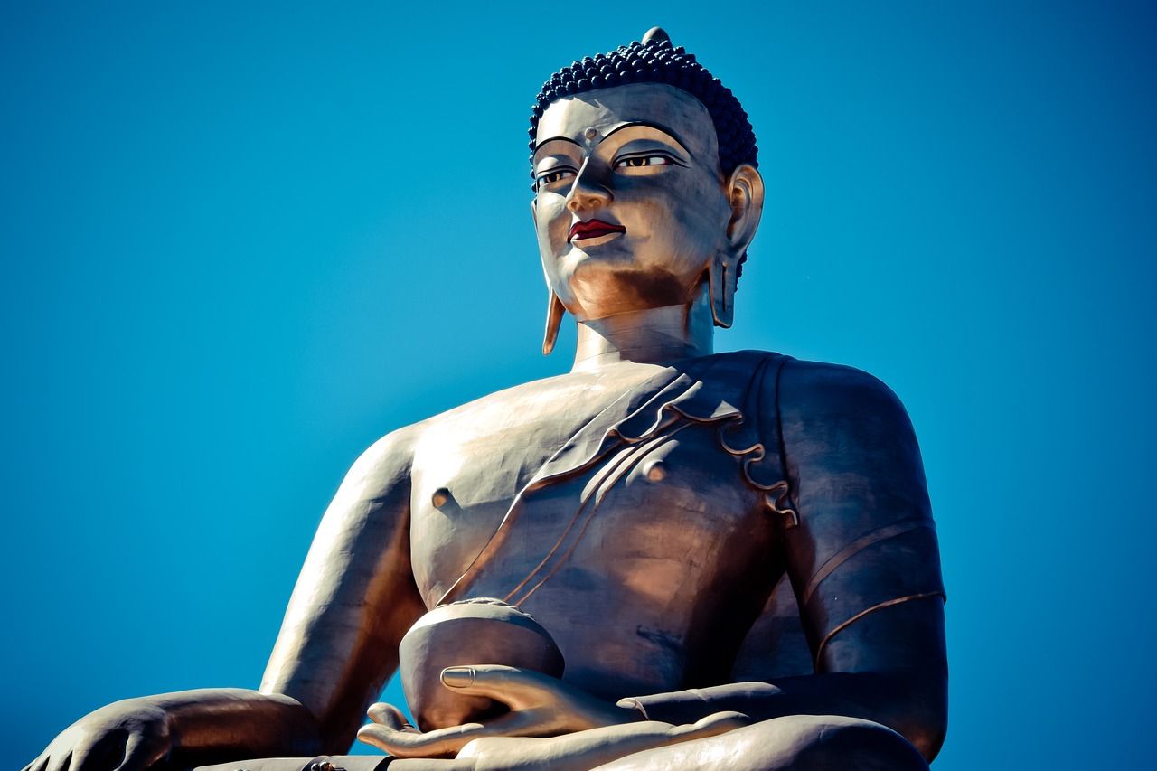 A tall Buddha Statue