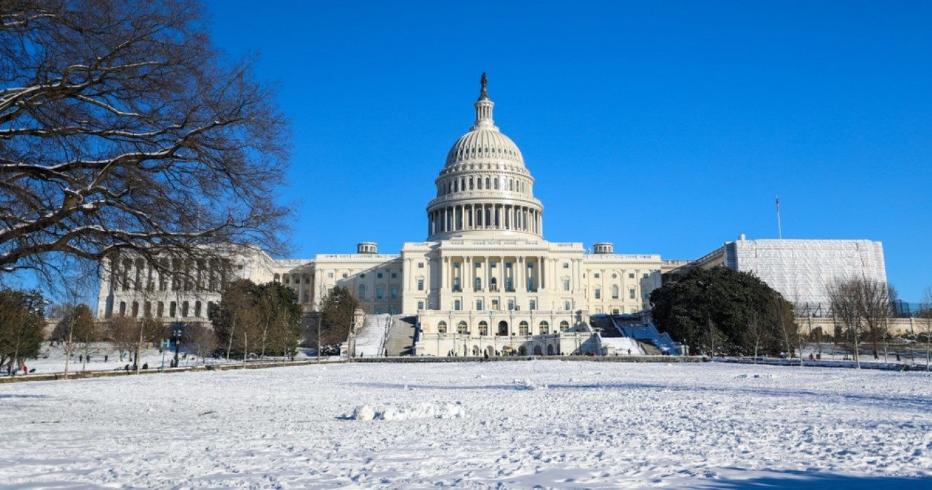US Capitol building in Washington DC in winter