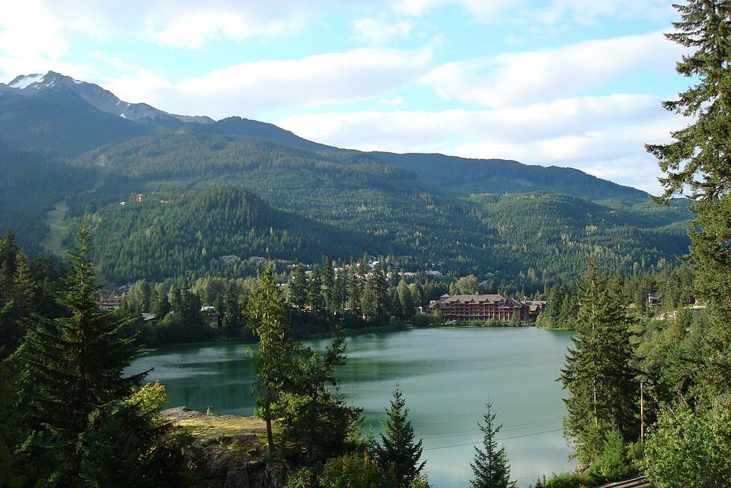 Whistler Mountains and Nita Lake, British Columbia, Canada