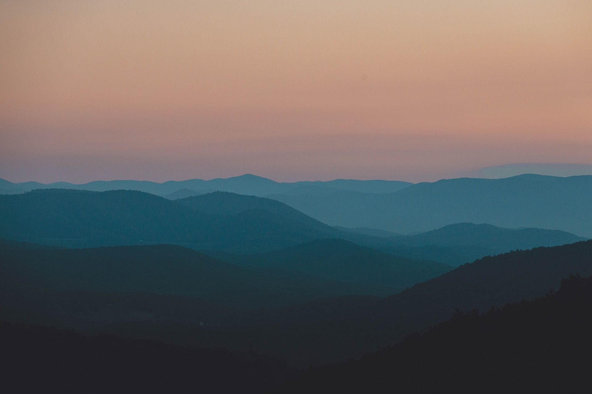 Blue Ridge Mountains at Dusk, Shenandoah National Park, Virginia
