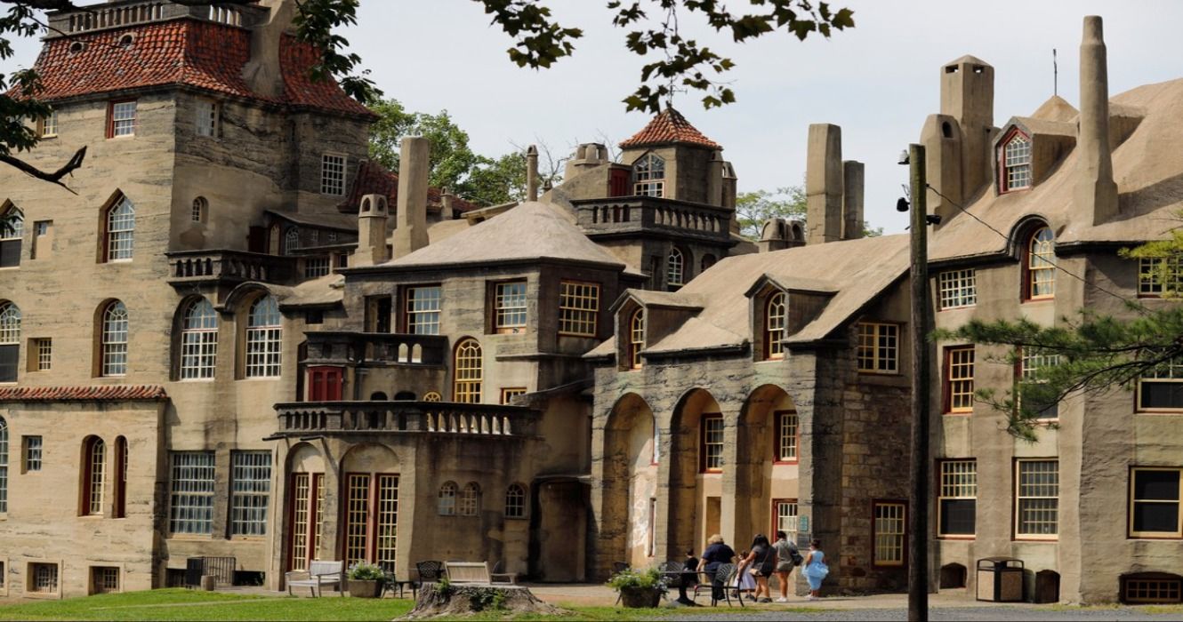 Fonthill Castle in historic downtown Doylestown, Pennsylvania, PA, USA
