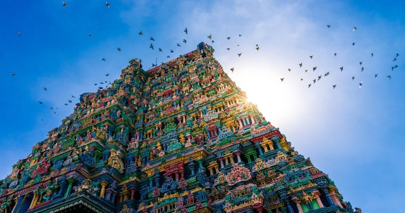 The historic Hindu Temple of Meenakshi Temple in Madurai, Tamil Nadu, South India