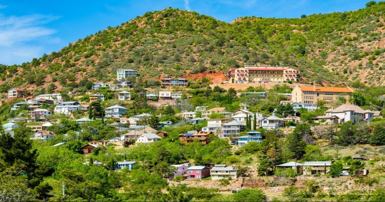 Beautiful views of Jerome, a popular mountain town in Arizona