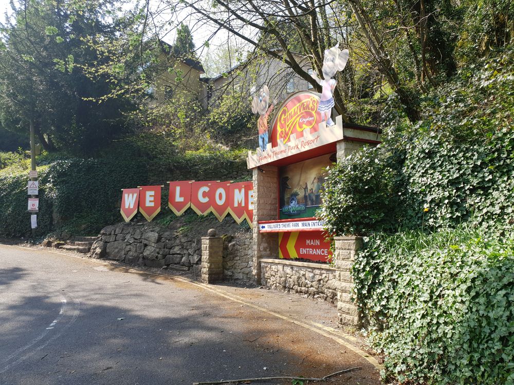 The lower entrance to Gulliver's Kingdom Amusement Park in Matlock Bath