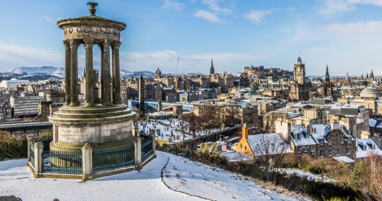 Snow in Edinburgh - view from Calton Hill