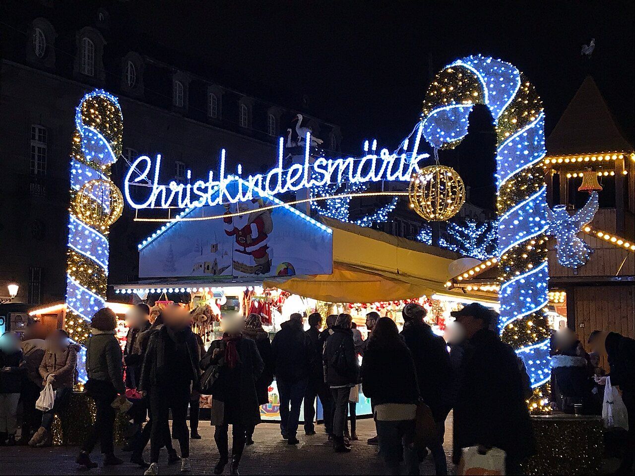 Strasbourg's Christmas Market entrance in France