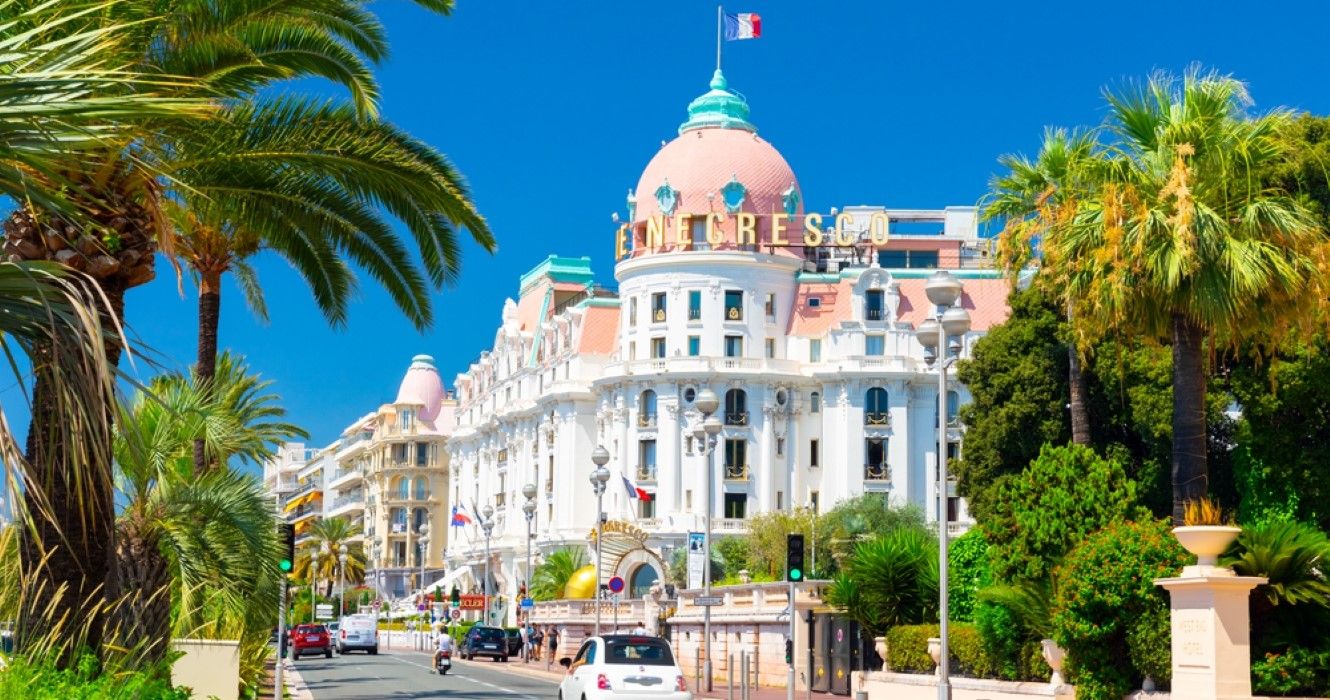 Symbol of the Cote d'Azur, the Negresco hotel, Nice, France