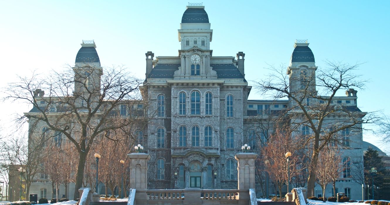 Syracuse University in winter