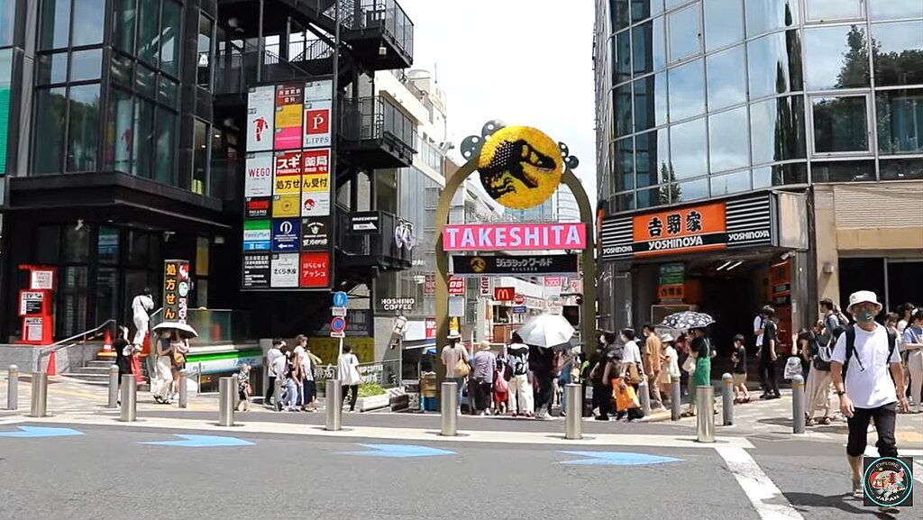 Takeshita street in Tokyo at summer