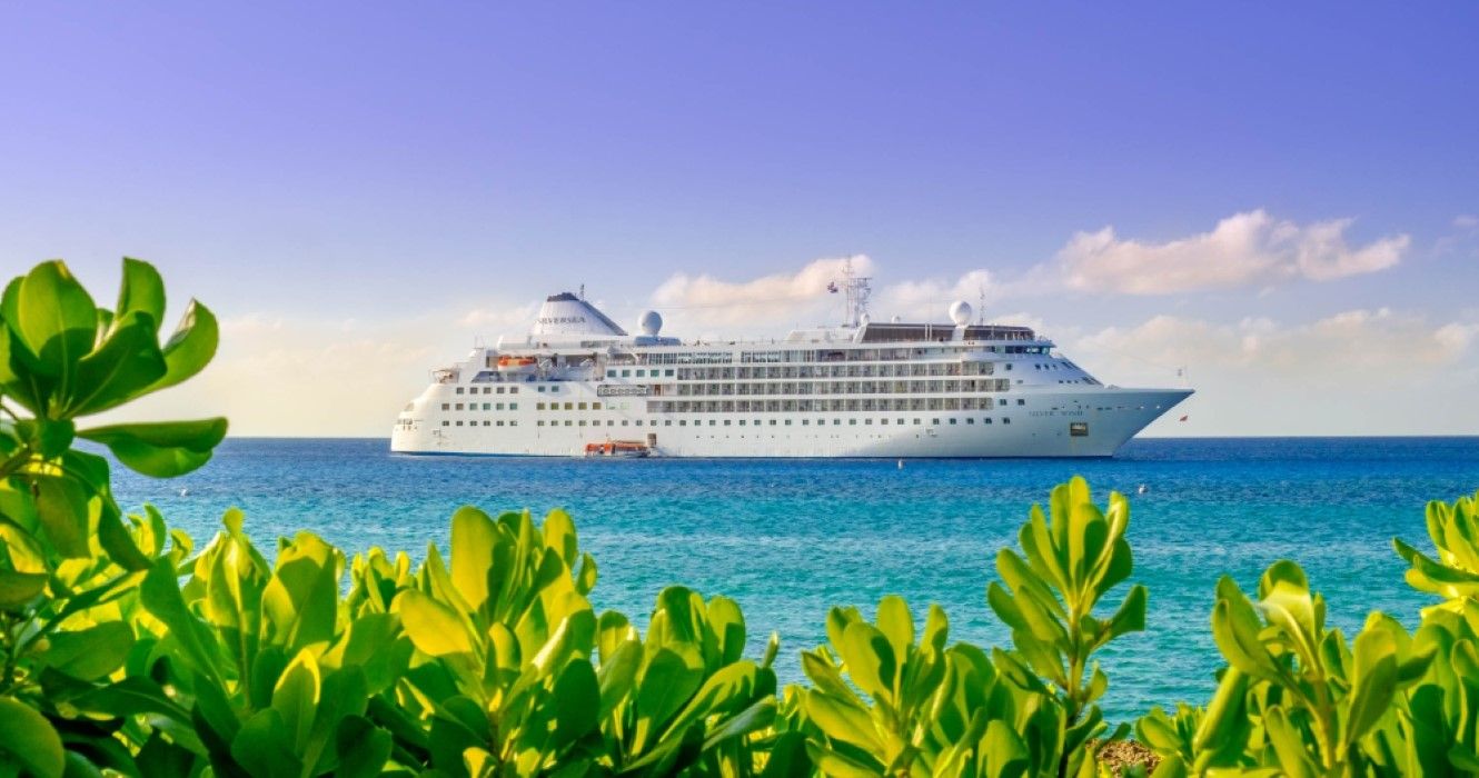 The Silver Wind cruise ship from the Silversea company in Cayman, Cayman Islands