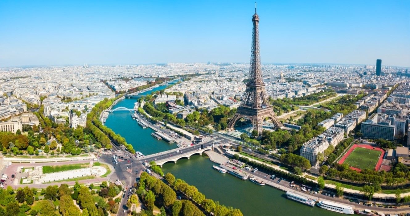Tour Eiffel aerial view, Paris, France