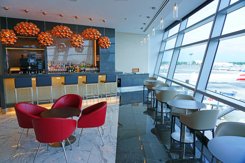 View of the new American Airlines (AA) Flagship Lounge at Terminal 8 at the John F. Kennedy International Airport (JFK)
