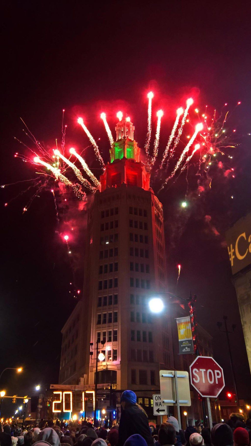 New Year's Eve Fireworks, Downtown Buffalo NY