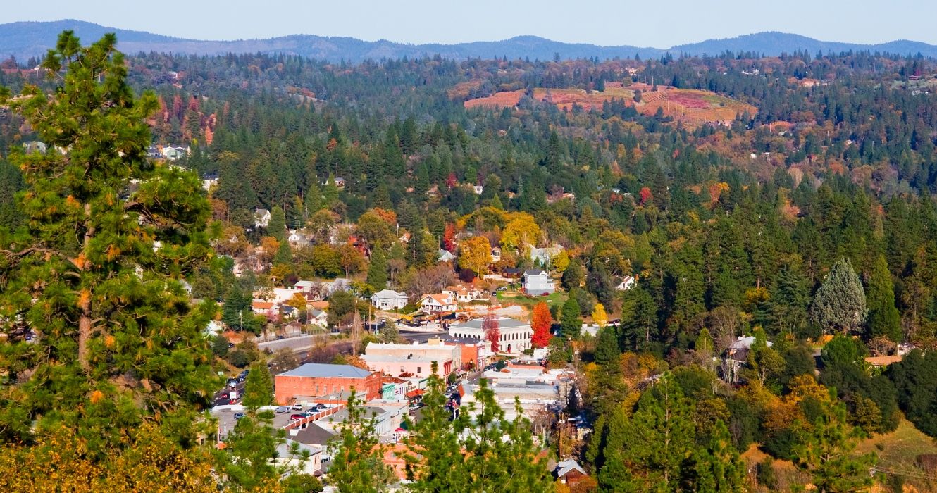 Aerial view of Placerville California