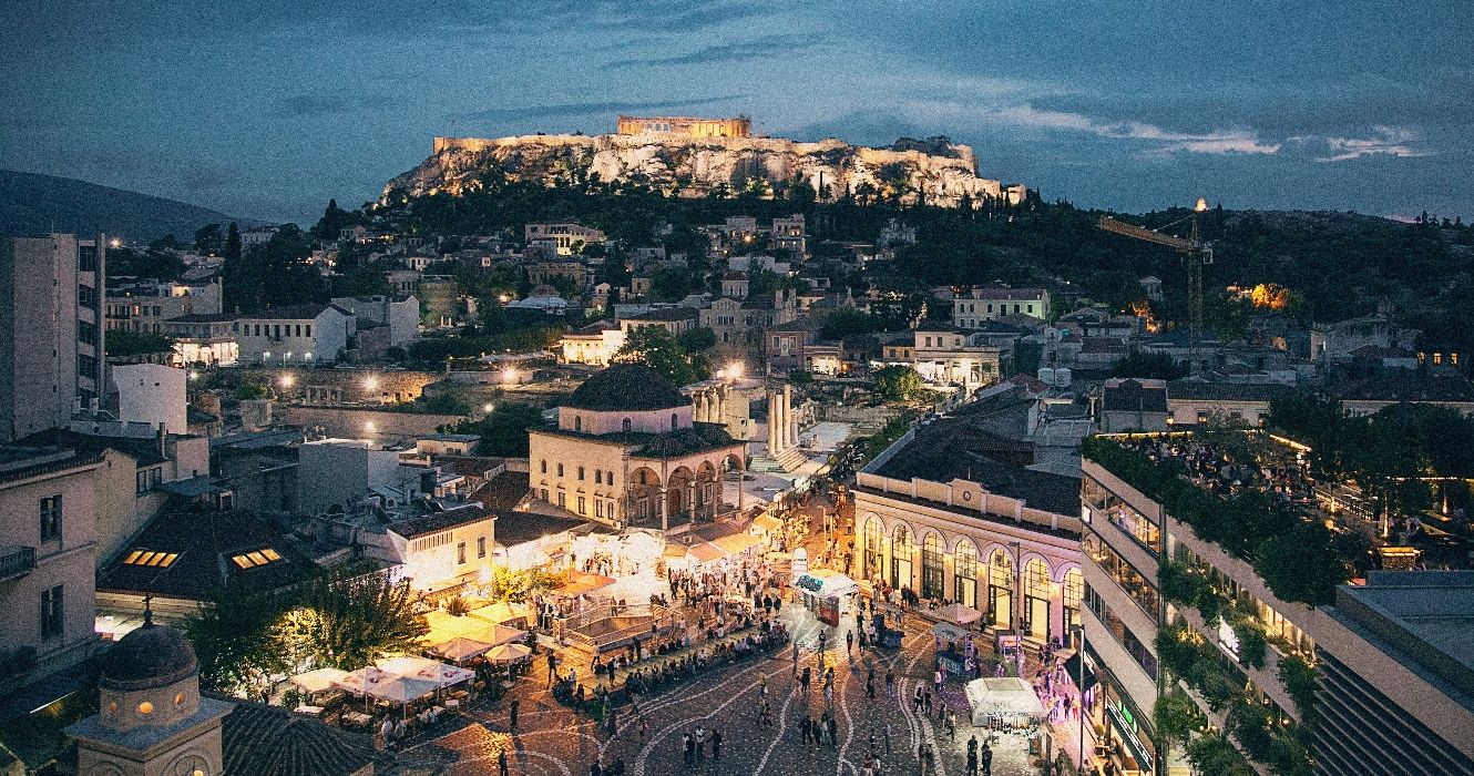 Athens, Greece at night