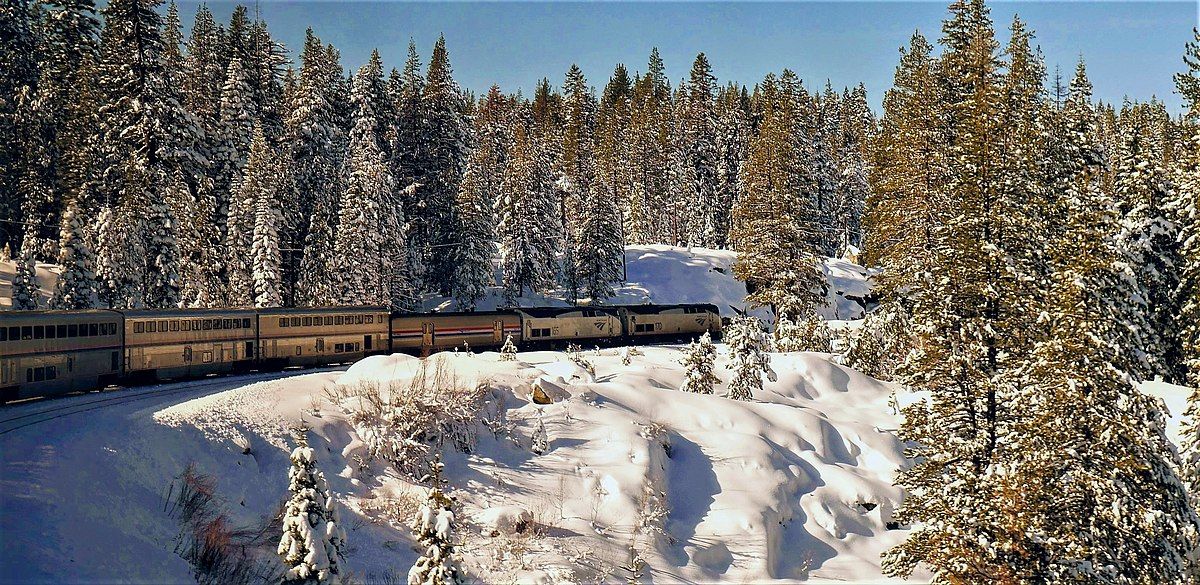 California Zephyr Traveling Through the Mountains of the West