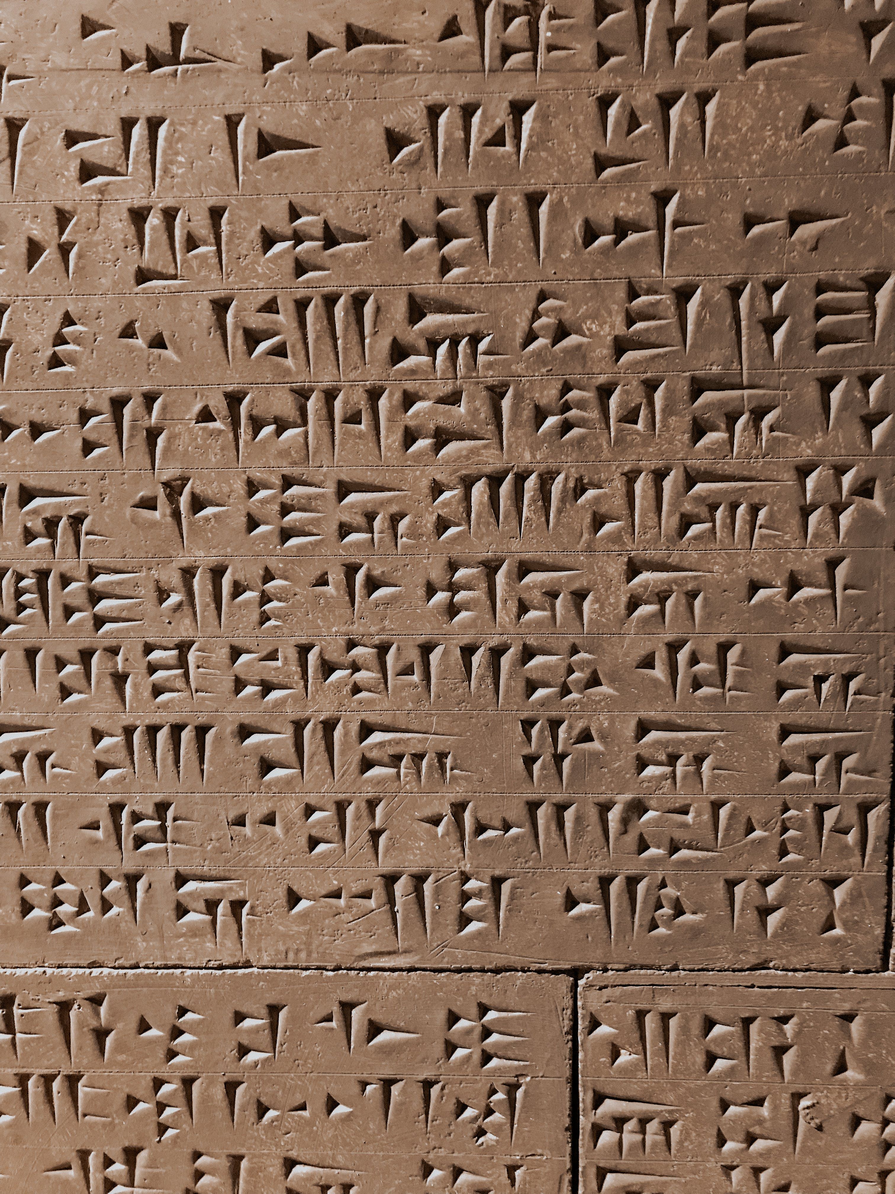 Example of ancient Cuneiform tablet