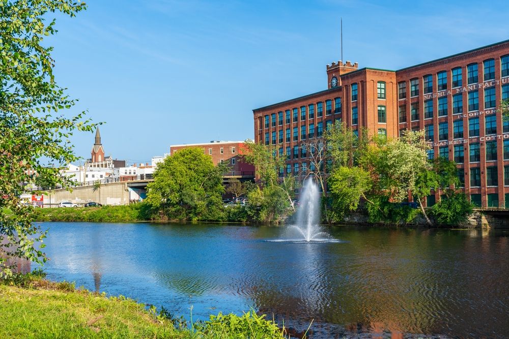 Fountain on the Nashua River, New Hampshire