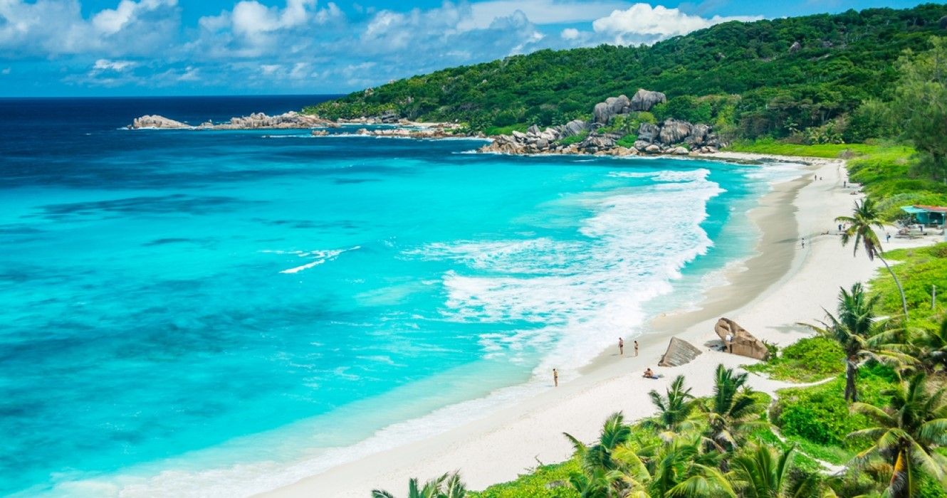 Grande Anse beach located on La Digue Island, Seychelles