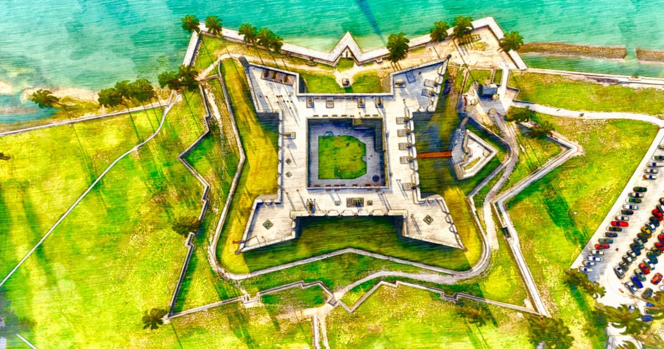Castillo de San Marcos Fort in Southern Florida.