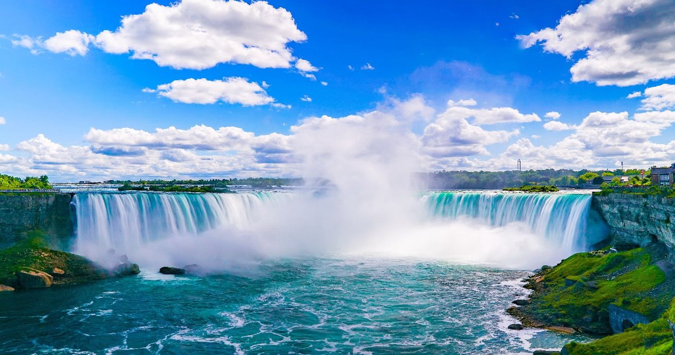 Daytime waterfall view at Niagara Falls, NY, New York State, USA