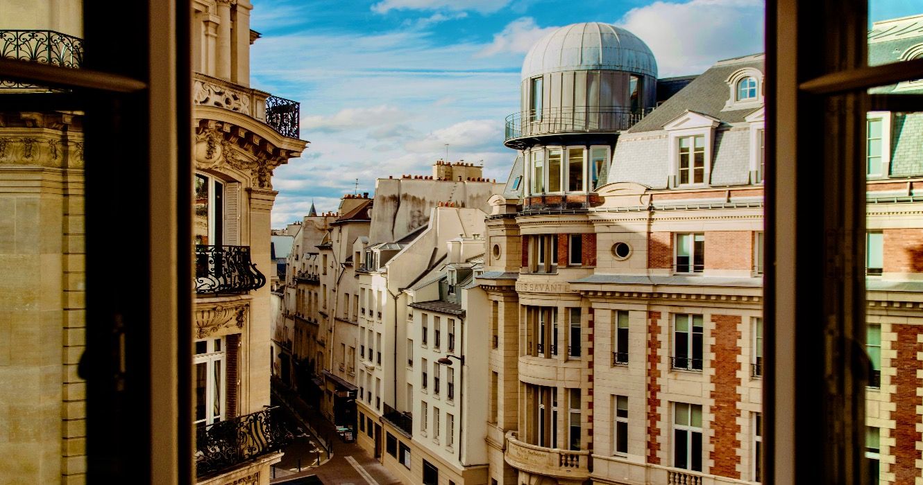 A hotel window in Paris