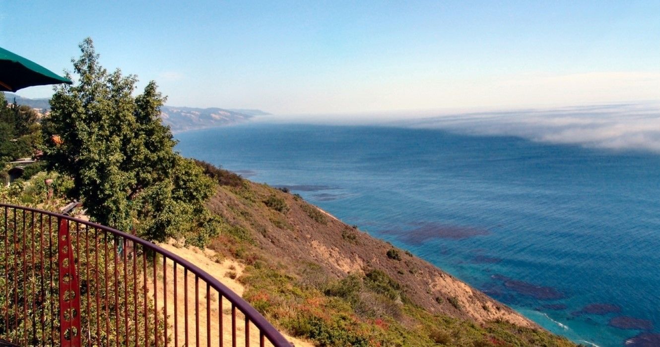 Pacific Ocean in Big Sur, looking from an upscale resort