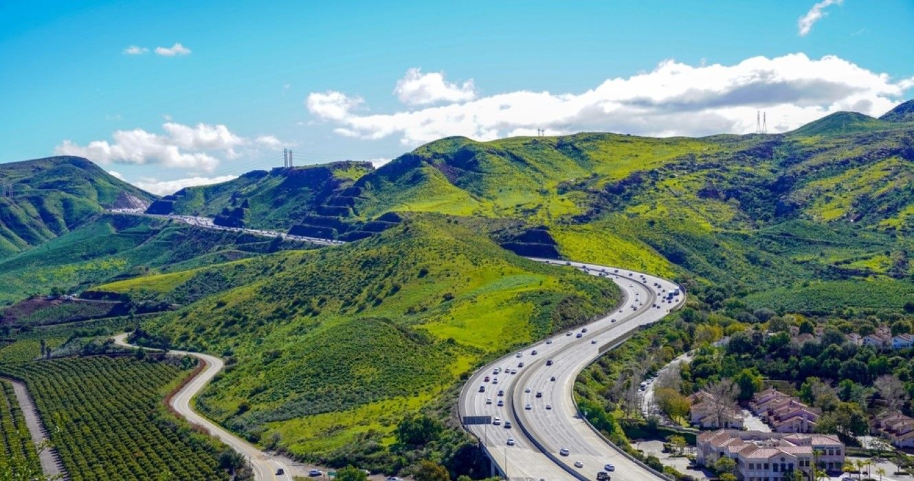 Panoramic 101 Ventura Highway in Southern California