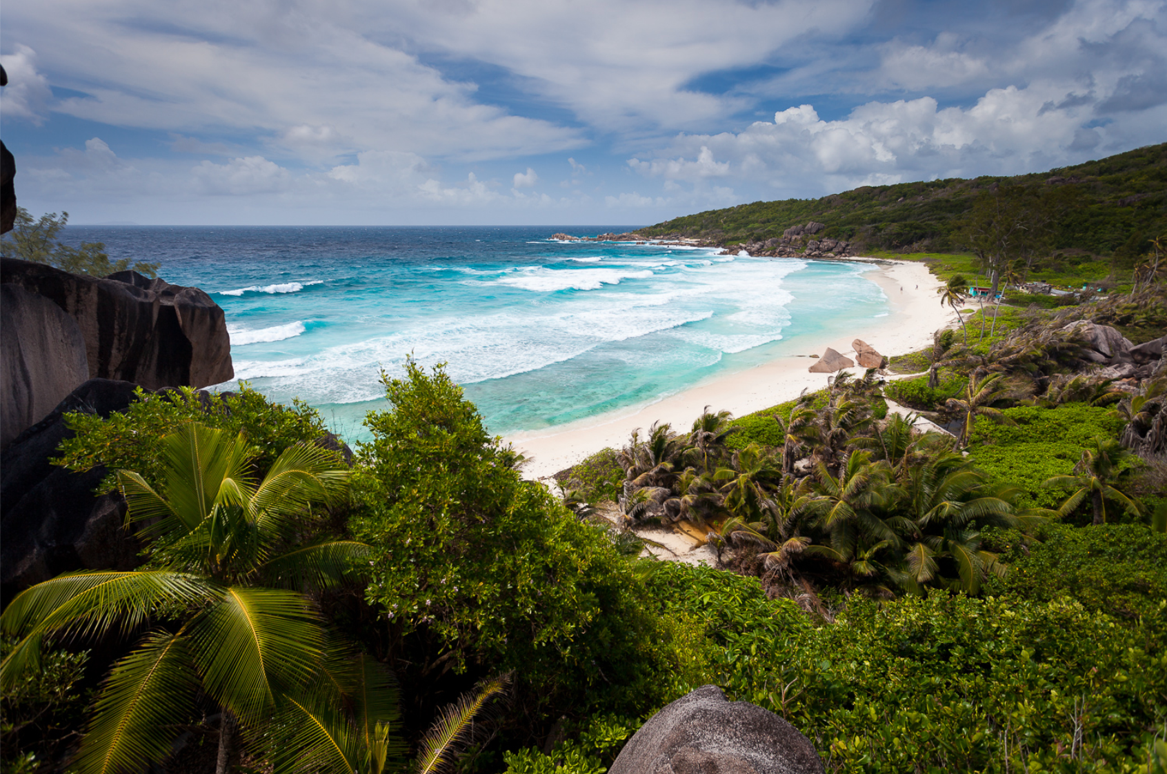 Grand Anse Beach on La Digue in the Seychelles