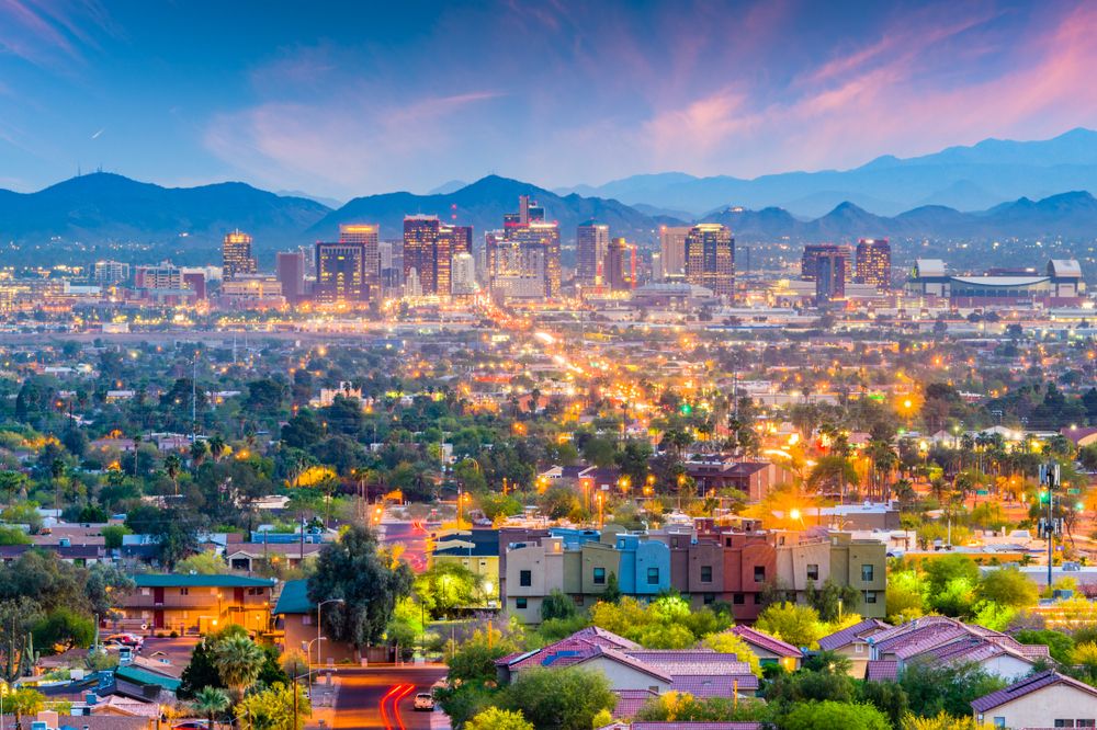 Downtown Phoenix skyline, Arizona, AZ, USA