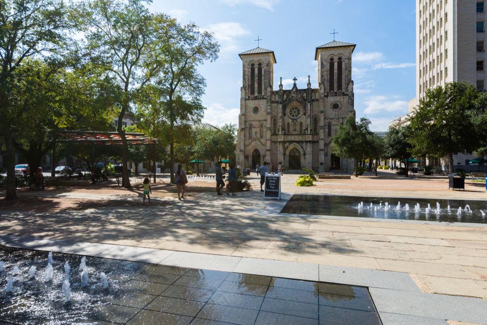 San Fernando Cathedral in Main Plaza in San Antonio, Texas