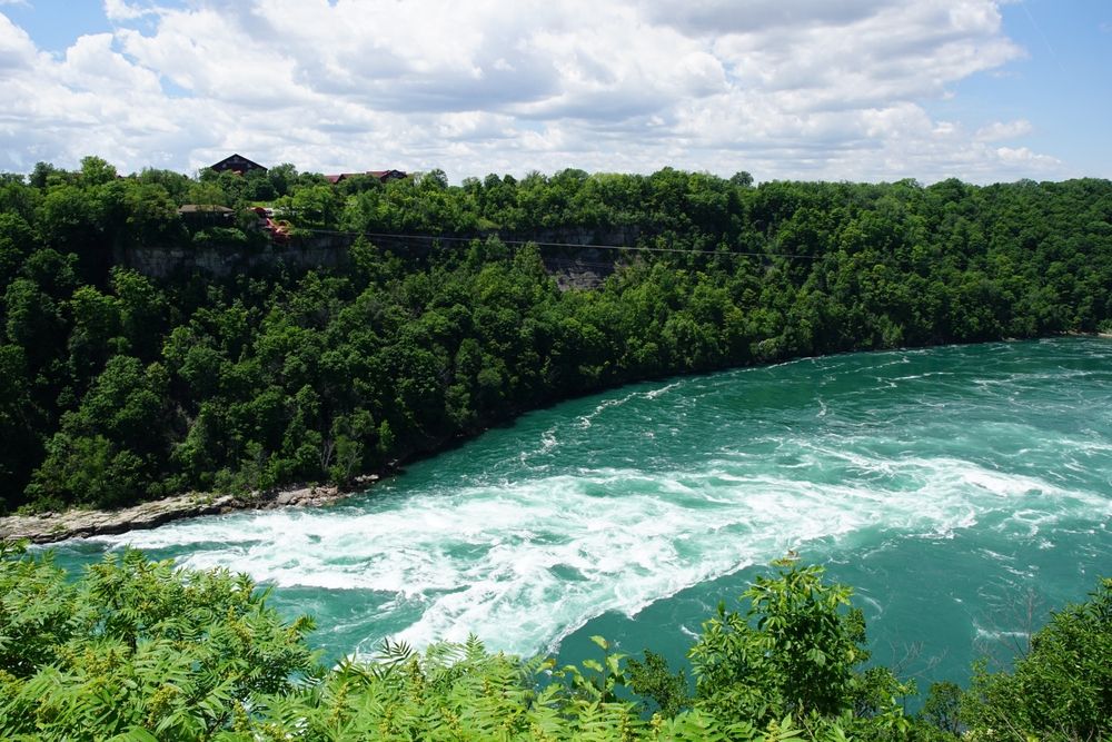 View of the Niagara River Whirlpool at Whirlpool State Park, Niagara Falls, New York, USA