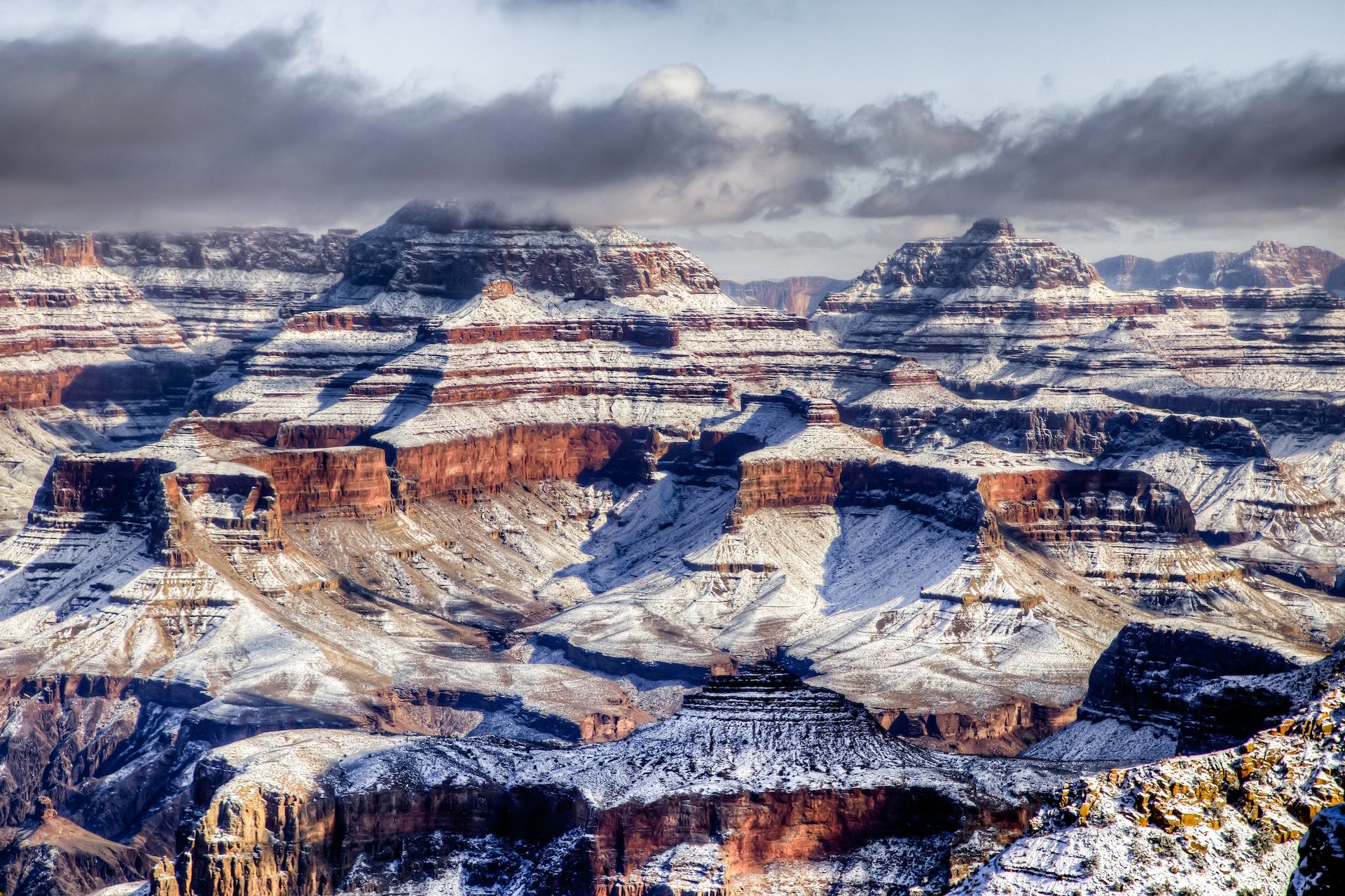 Snow-covered Grand Canyon