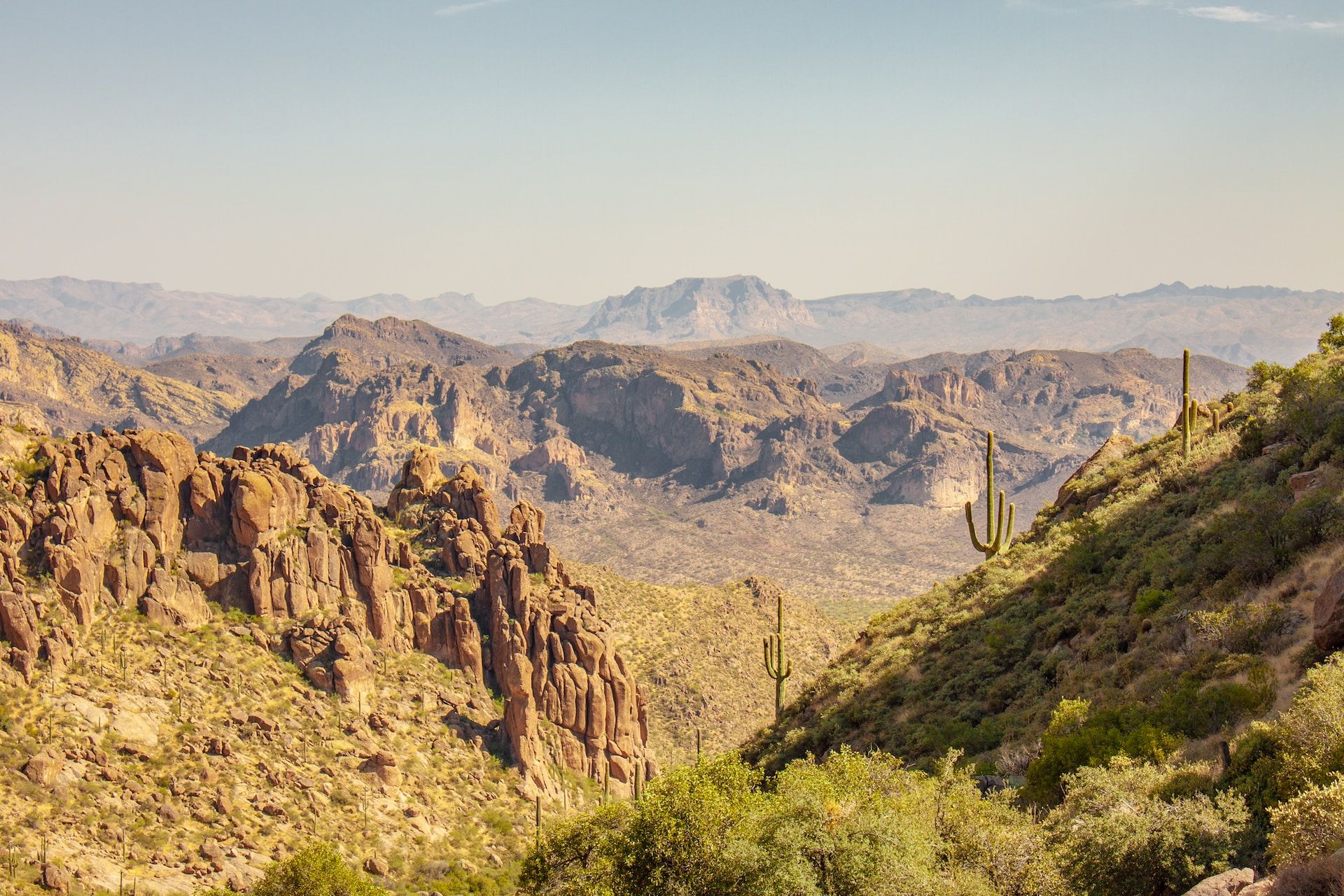 Superstition Wilderness in the Superstition Mountains near the Lost Dutchman State Park in Apache Junction, USA