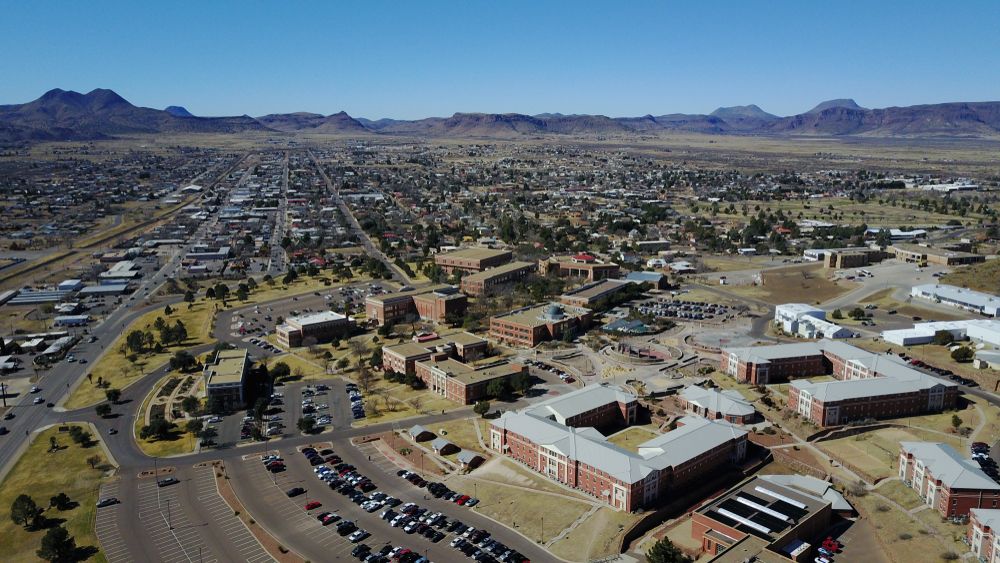 Alpine Texas from above Sul Ross State University