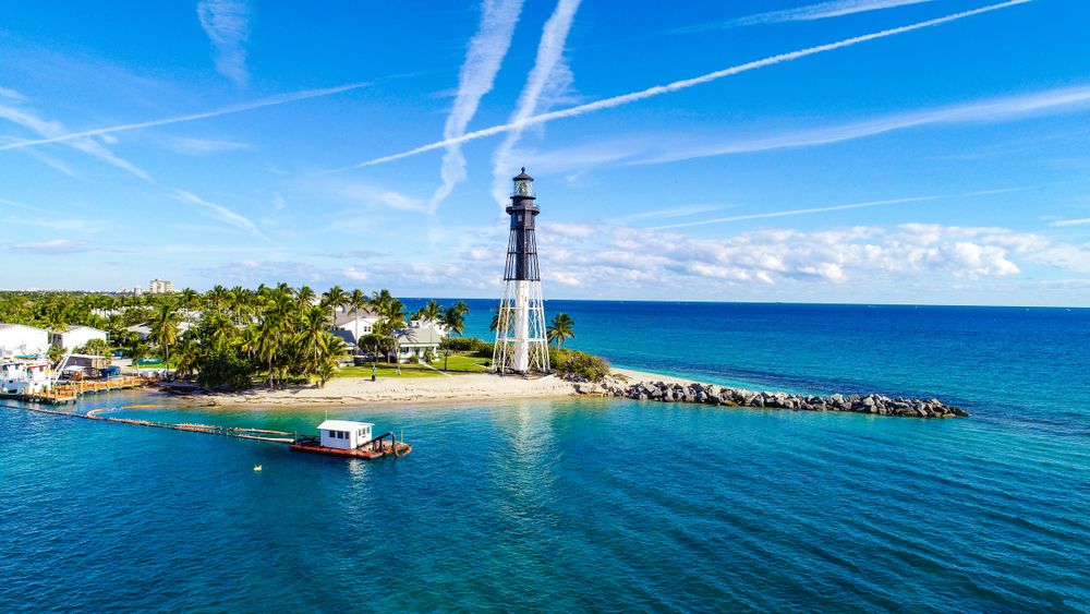 Leuchtturm-Punkt-Antenne in Fort Lauderdale, Florida